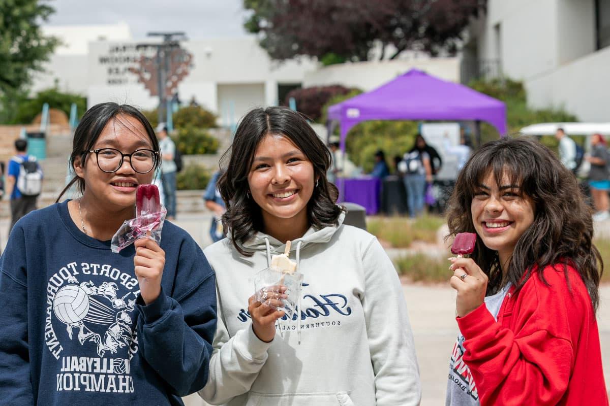 A group of students